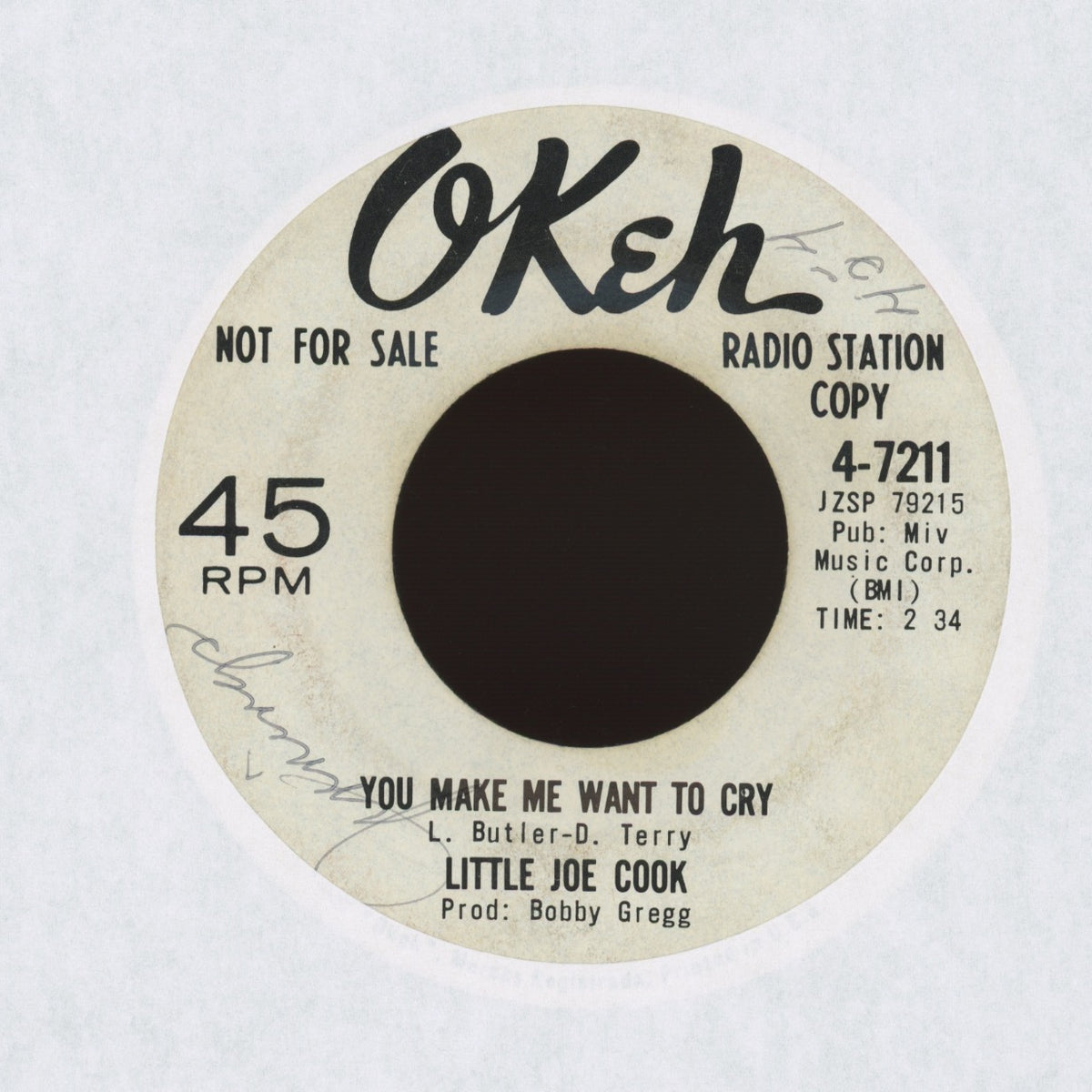 Little Joe Cook - Meet Me Down In Soulsville on Okeh - Promo Northern Soul 45
