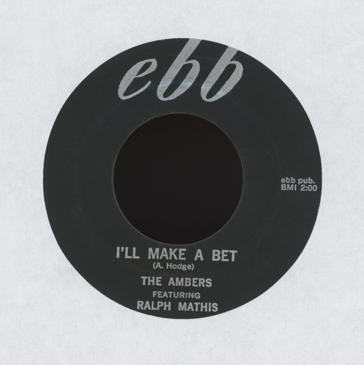 The Ambers Featuring Ralph Mathis - Never Let You Go on Ebb R&B Doo Wop 45