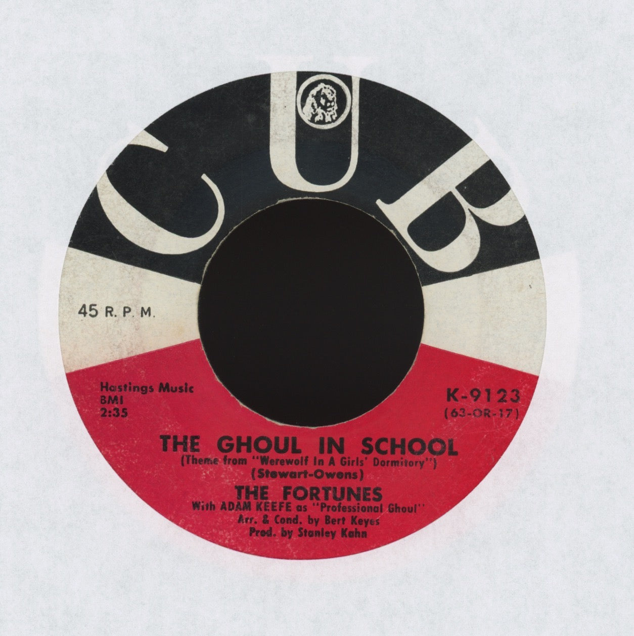 The Fortunes - The Ghoul In School on Cub Halloween Horror R&B 45