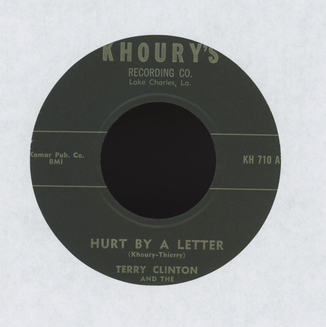 Terry Clinton - Hurt By A Letter on Khoury's R&B Doo Wop 45