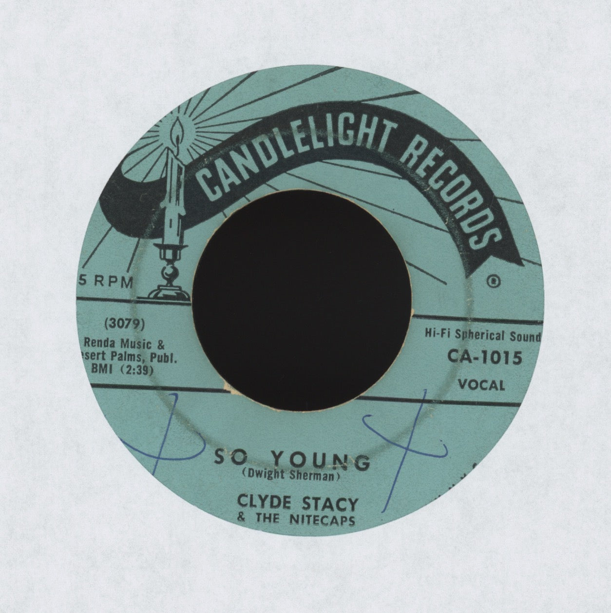 Clyde Stacy & The Nitecaps - Hoy Hoy on Candlelight Rockabilly 45