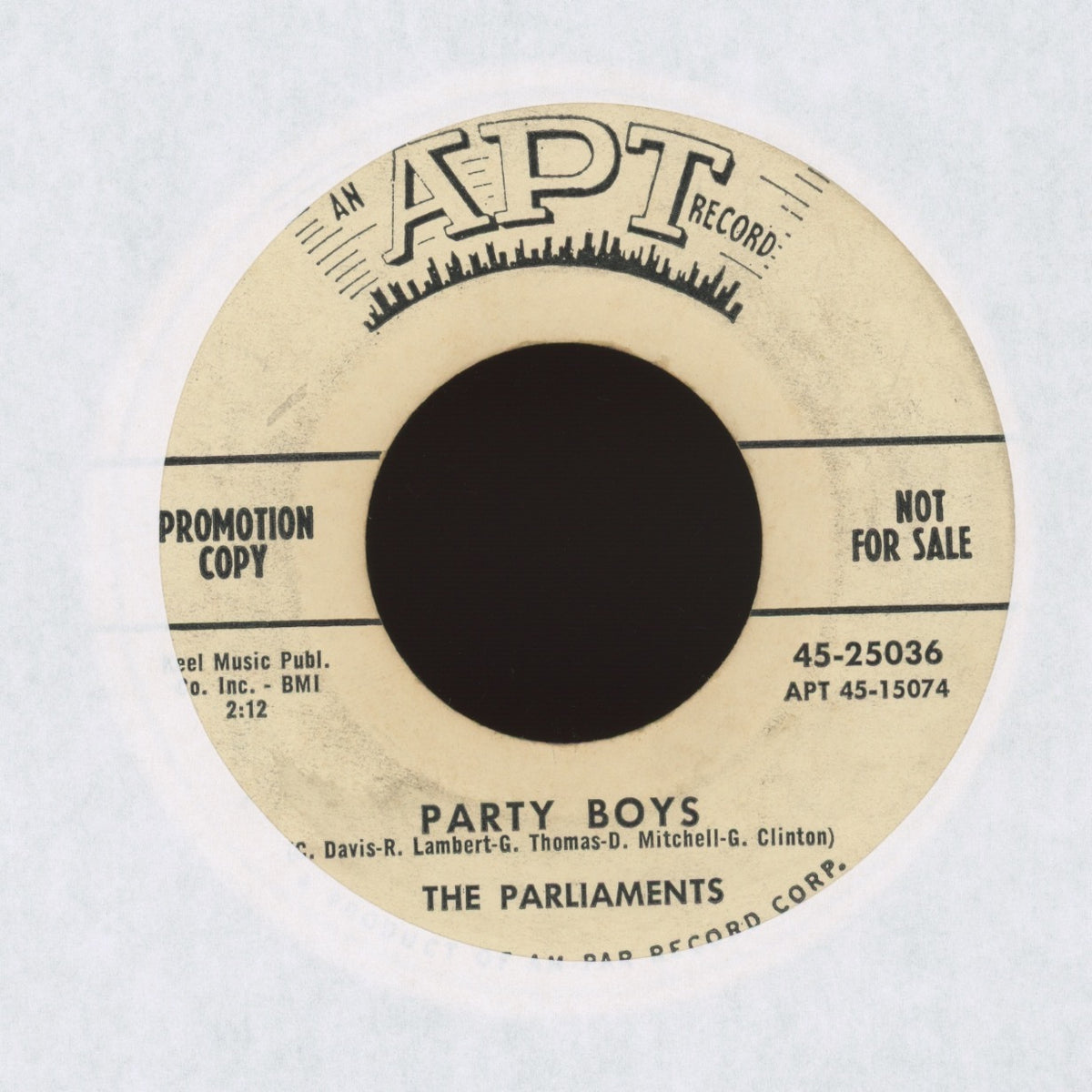 The Parliaments - Poor Willie / Party Boys on APT Records - Promo R&B Doo Wop 45