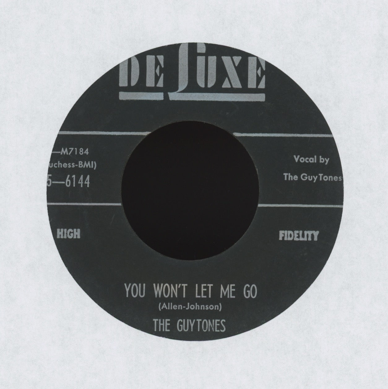 The Guytones - Ooh Bop Sha Boo (Give All Your Love To Me) on DeLuxe R&B Doo Wop 45