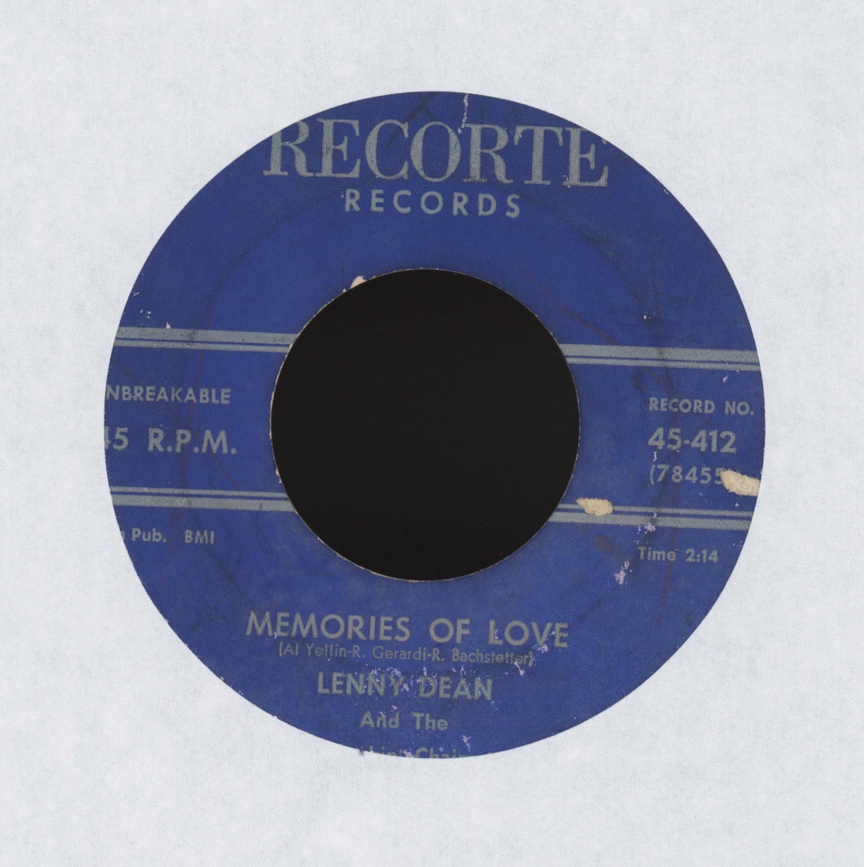 Lenny Dean & The Rockin' Chairs - Girl Of Mine on Recorte Rockabilly Doo Wop 45