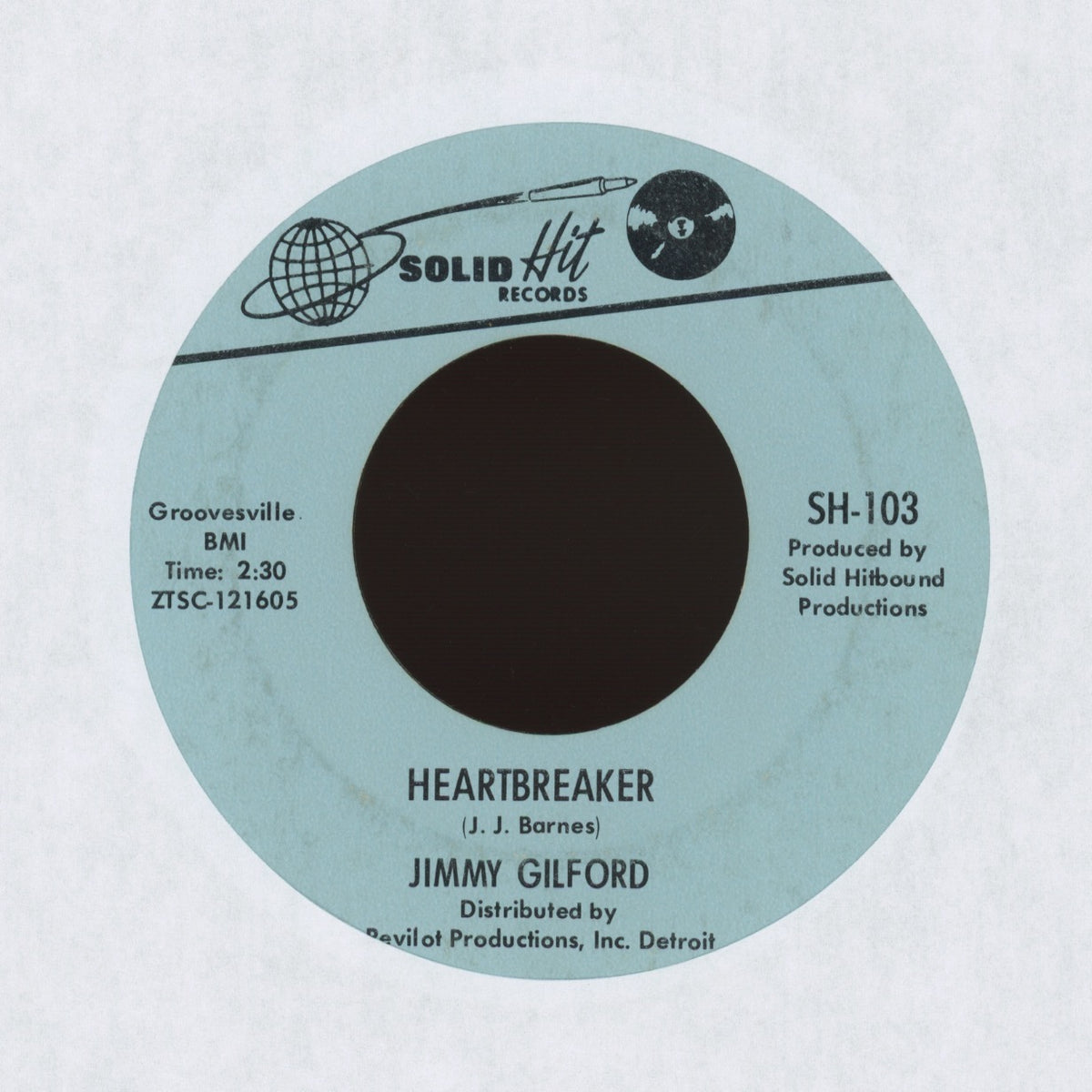 Jimmy Gilford - I Wanna Be Your Baby / Heartbreaker on Solid Hit Soul 45