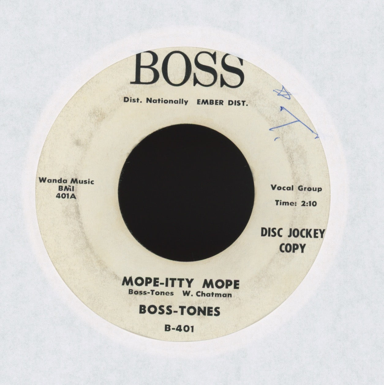 Boss-Tones - Mope-Itty Mope on Boss Promo R&B Doo Wop 45