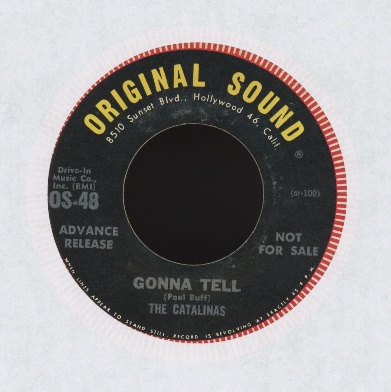 The Catalinas - Your Tender Lips on Original Sound Promo R&B Doo Wop 45