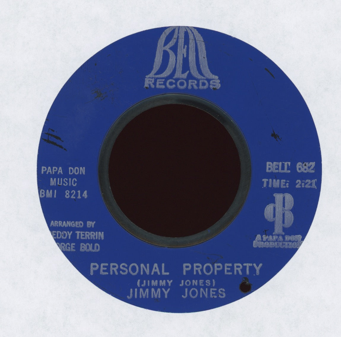 Jimmy Jones - 39-21-40 Shape / Personal Property on Bell