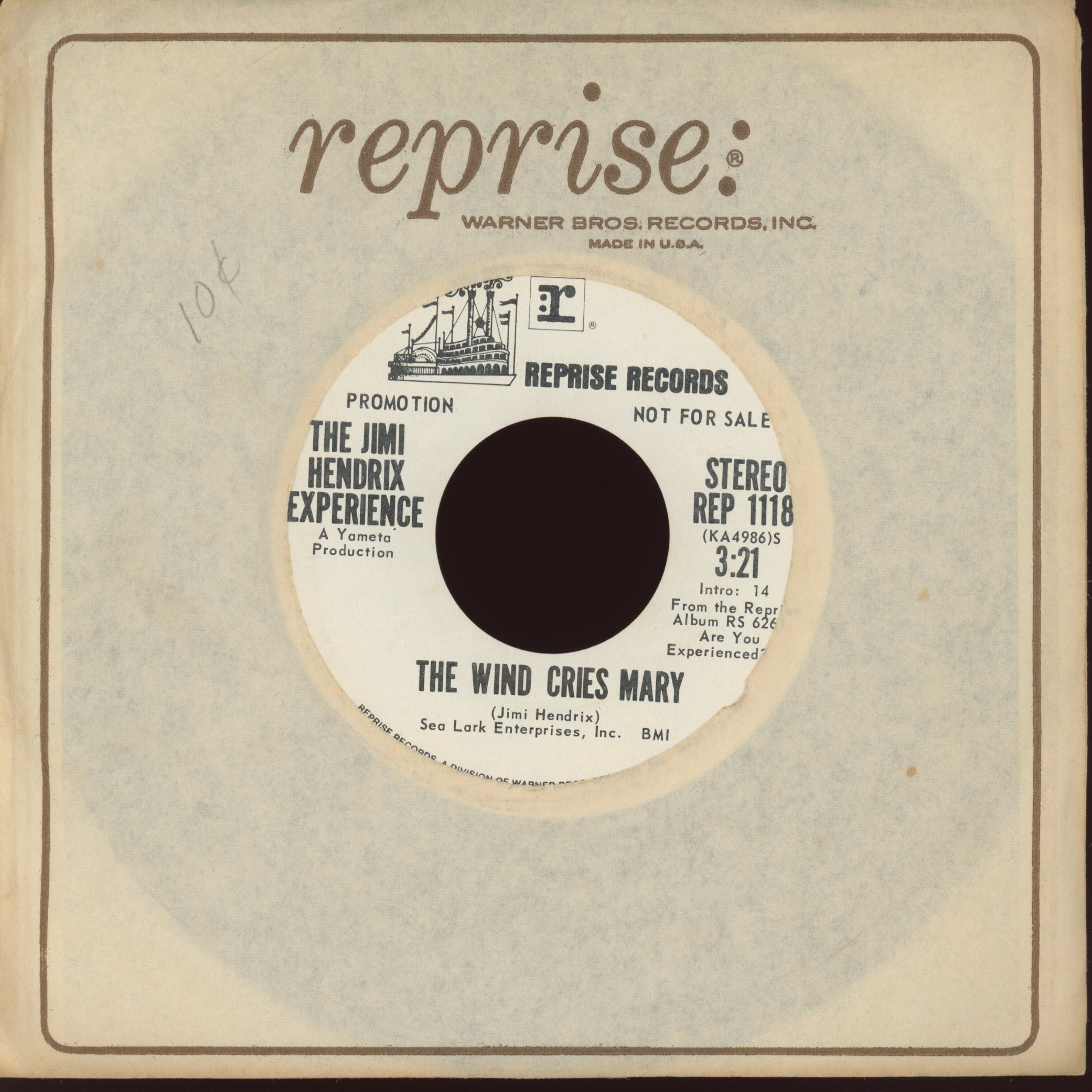 The Jimi Hendrix Experience - The Wind Cries Mary on Reprise Promo