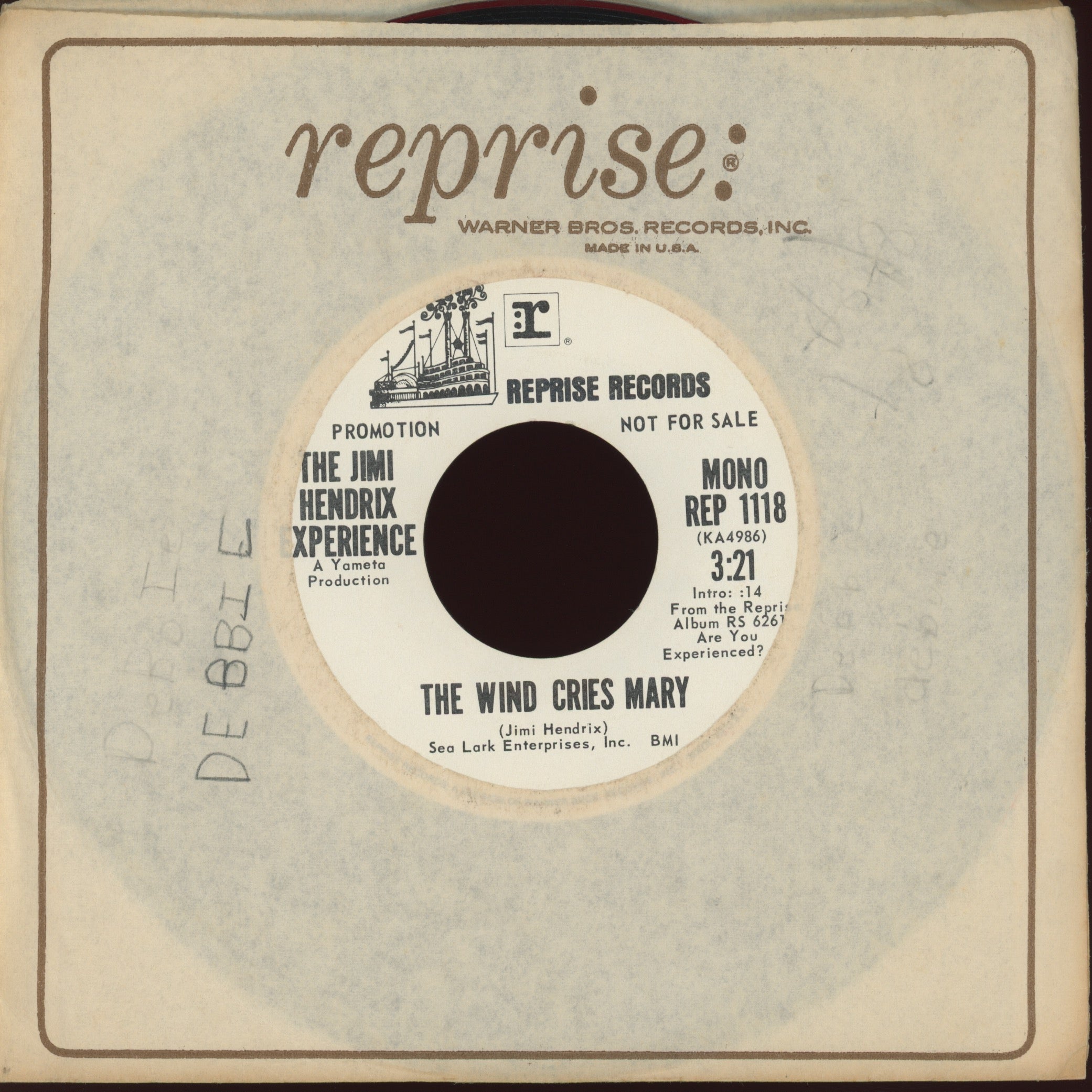 The Jimi Hendrix Experience - The Wind Cries Mary on Reprise Promo