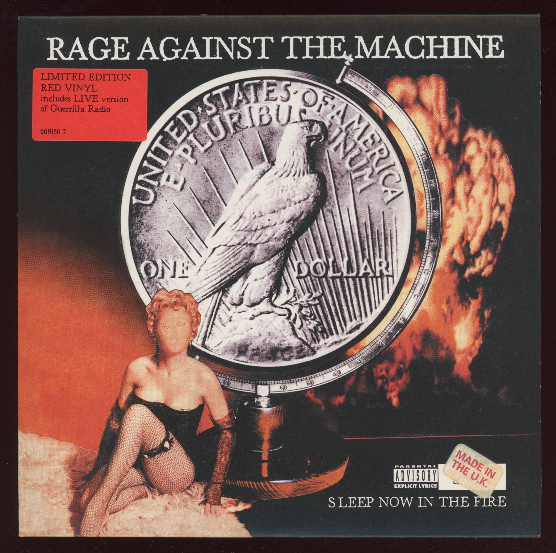 Rage Against The Machine - Sleep Now In The Fire on Epic UK Ltd Red Vinyl