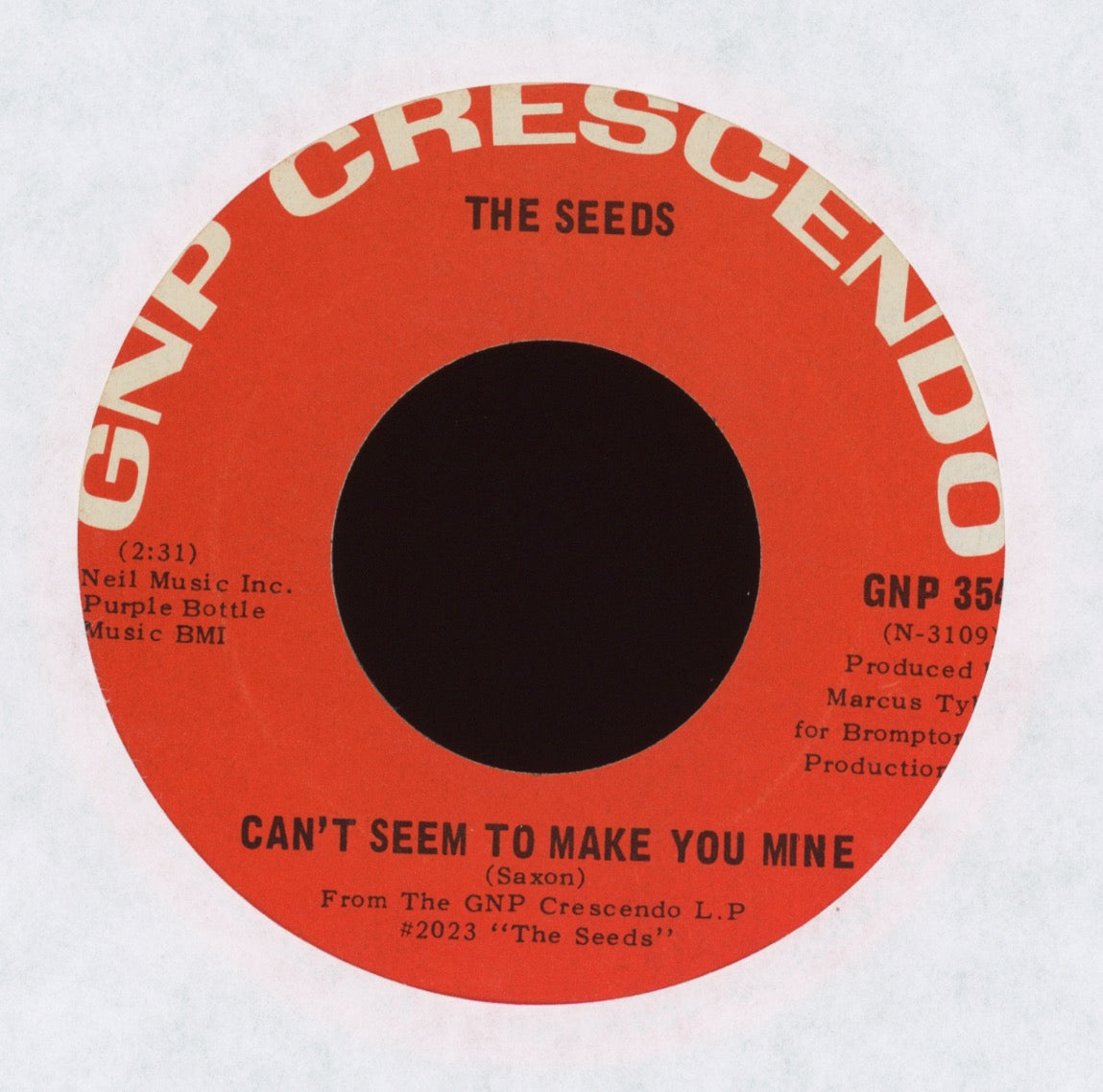 The Seeds - Can't Seem To Make You Mine on GNP Crescendo