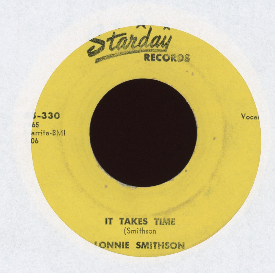 Lonnie Smithson - It Takes Time / Me And The Blues on Starday