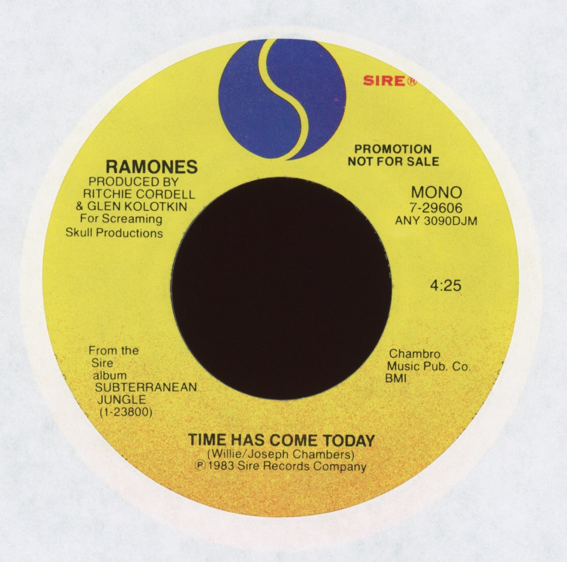 Ramones - Time Has Come Today on Sire Promo