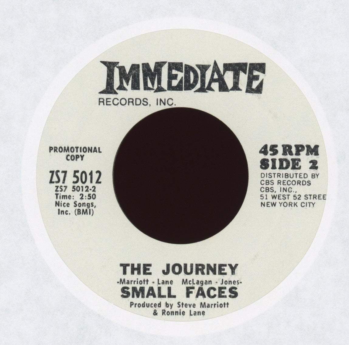 Small Faces - Mad John on Immediate Promo