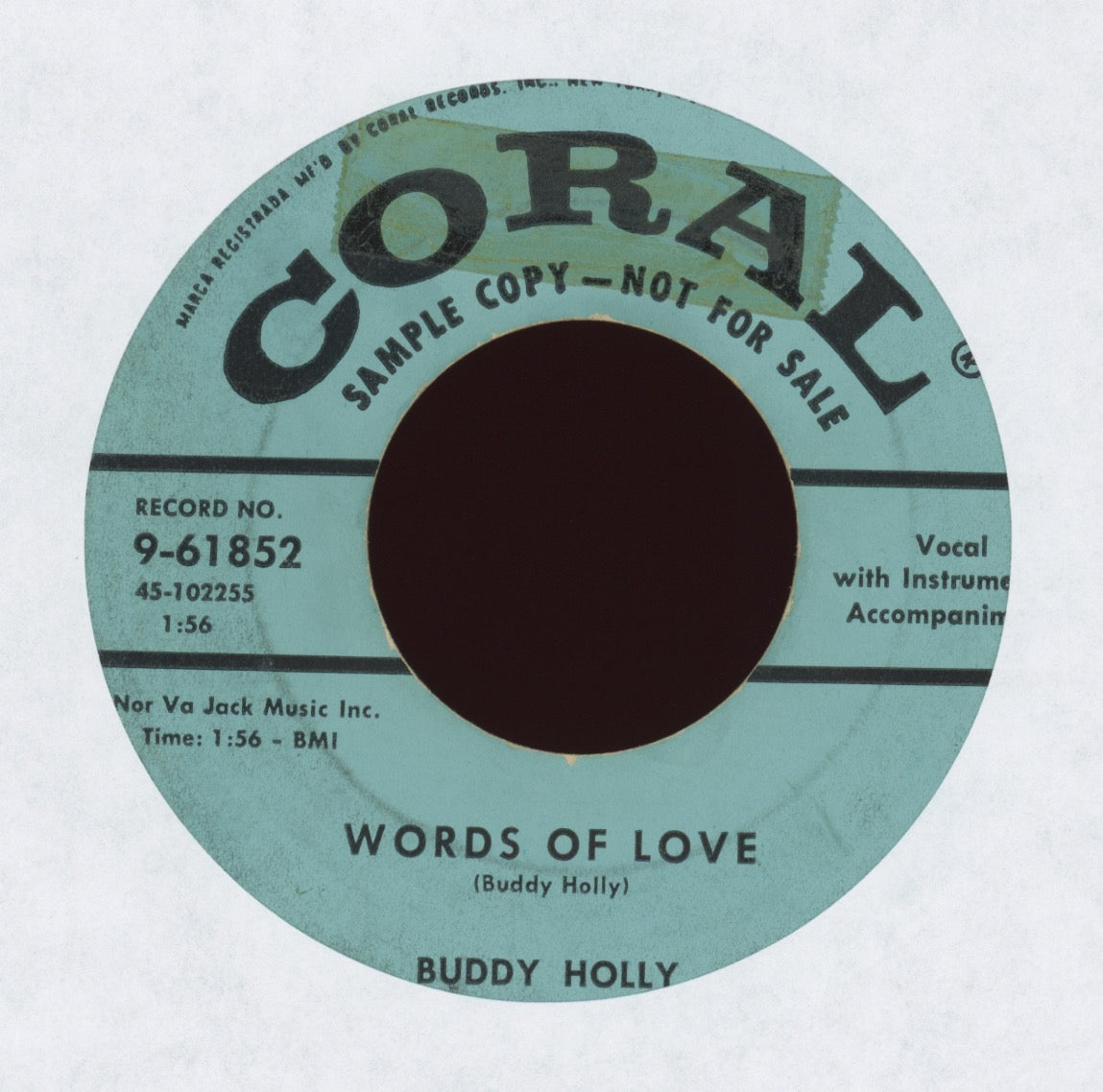 Buddy Holly - Words Of Love on Coral Promo
