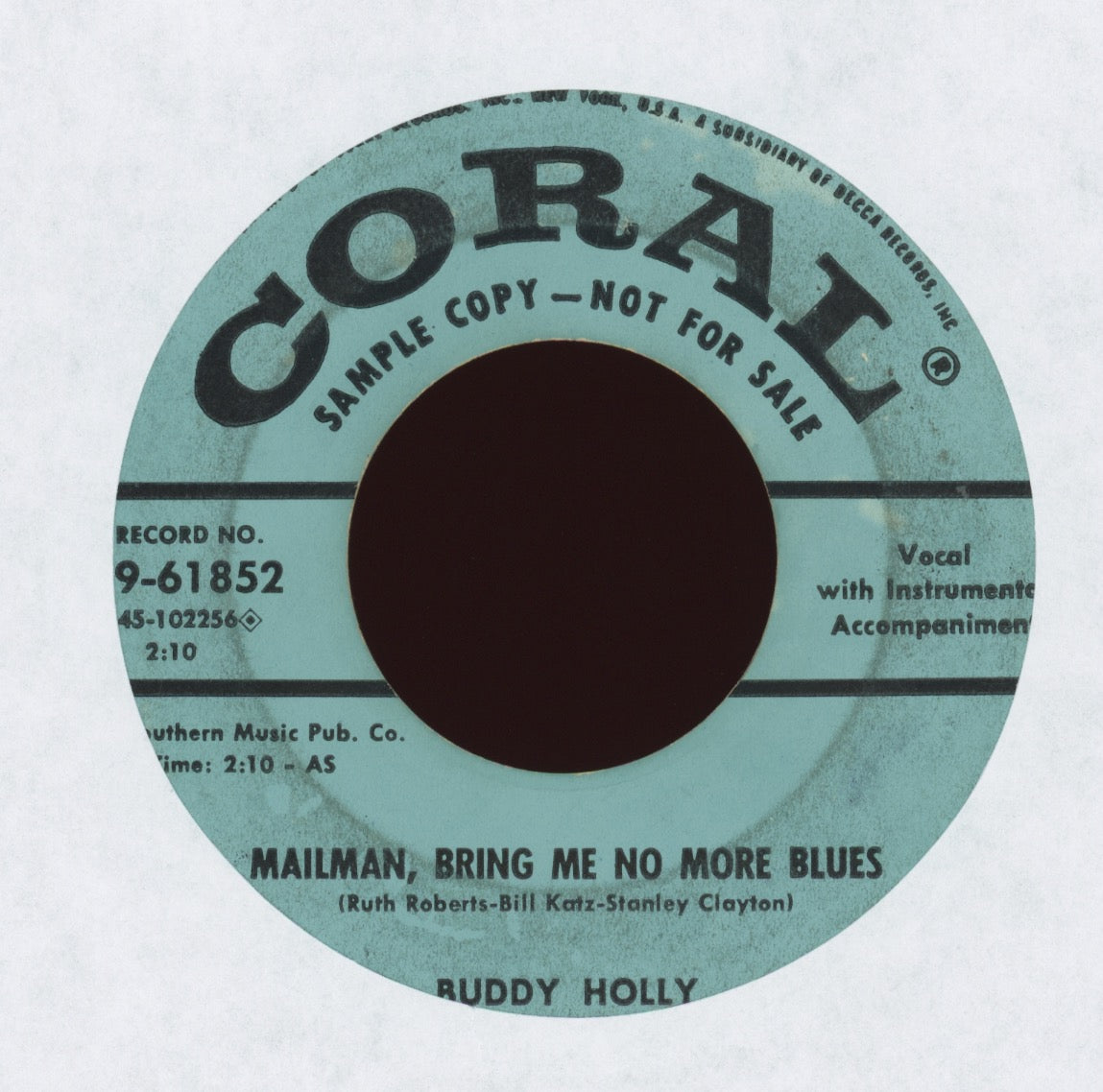 Buddy Holly - Words Of Love on Coral Promo