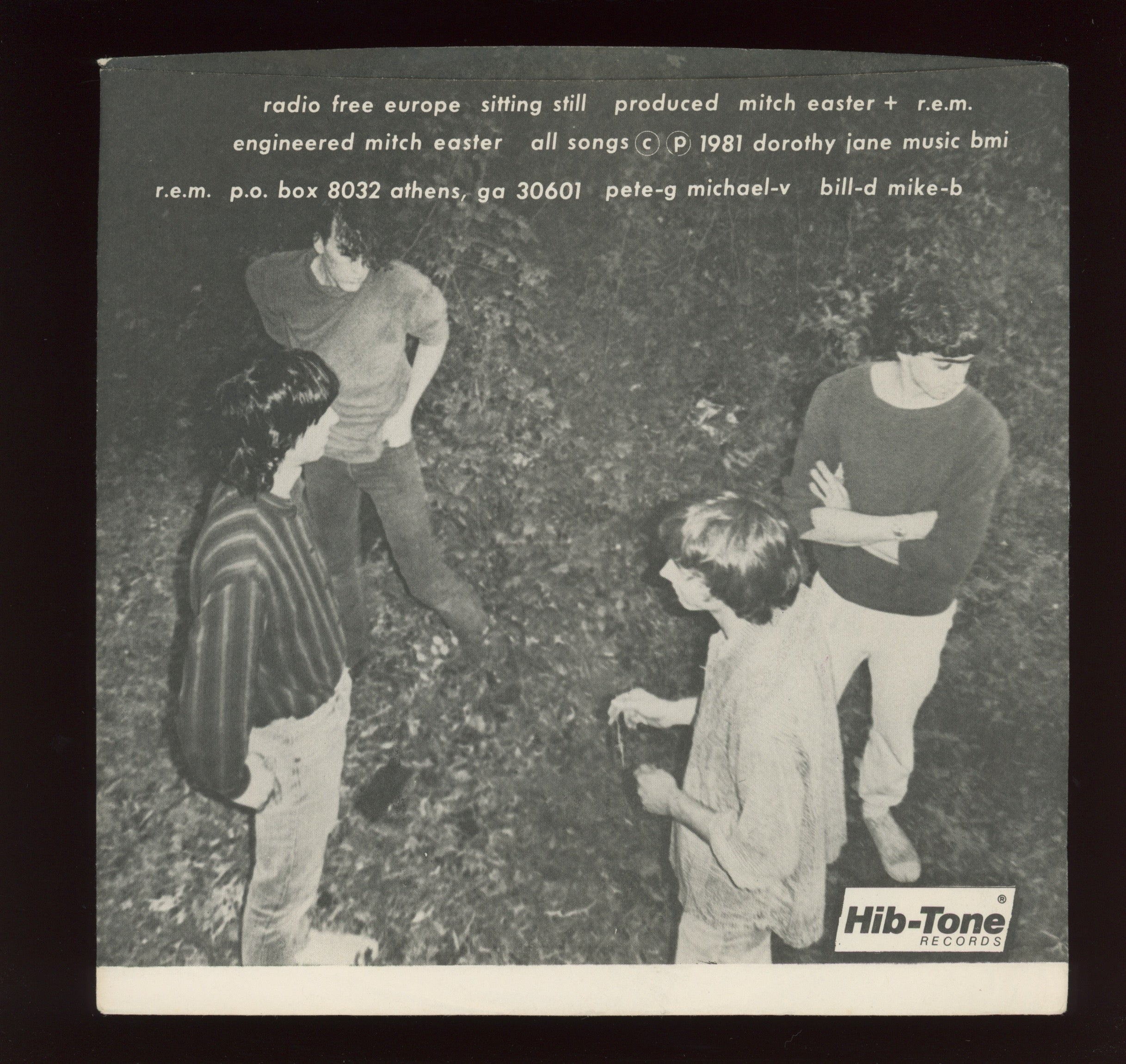 R.E.M. - Radio Free Europe on Hib Tone Second Press With Picture Sleeve