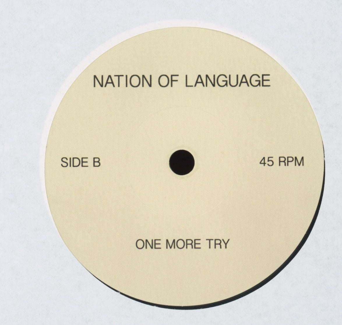 Nation Of Language - Gouge Away / One More Try 7" With Picture Sleeve