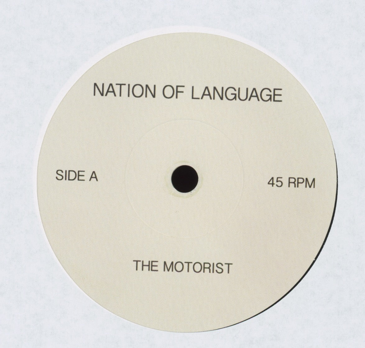Nation Of Language - The Motorist / Sacred Tongue 7" With Picture Sleeve