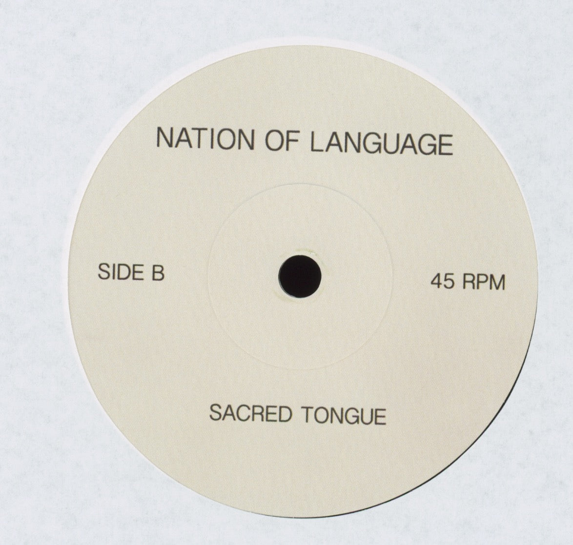 Nation Of Language - The Motorist / Sacred Tongue 7" With Picture Sleeve