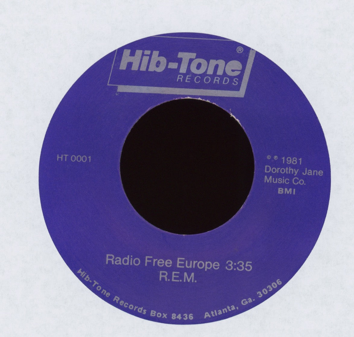 R.E.M. - Radio Free Europe on Hib Tone Second Press With Picture Sleeve