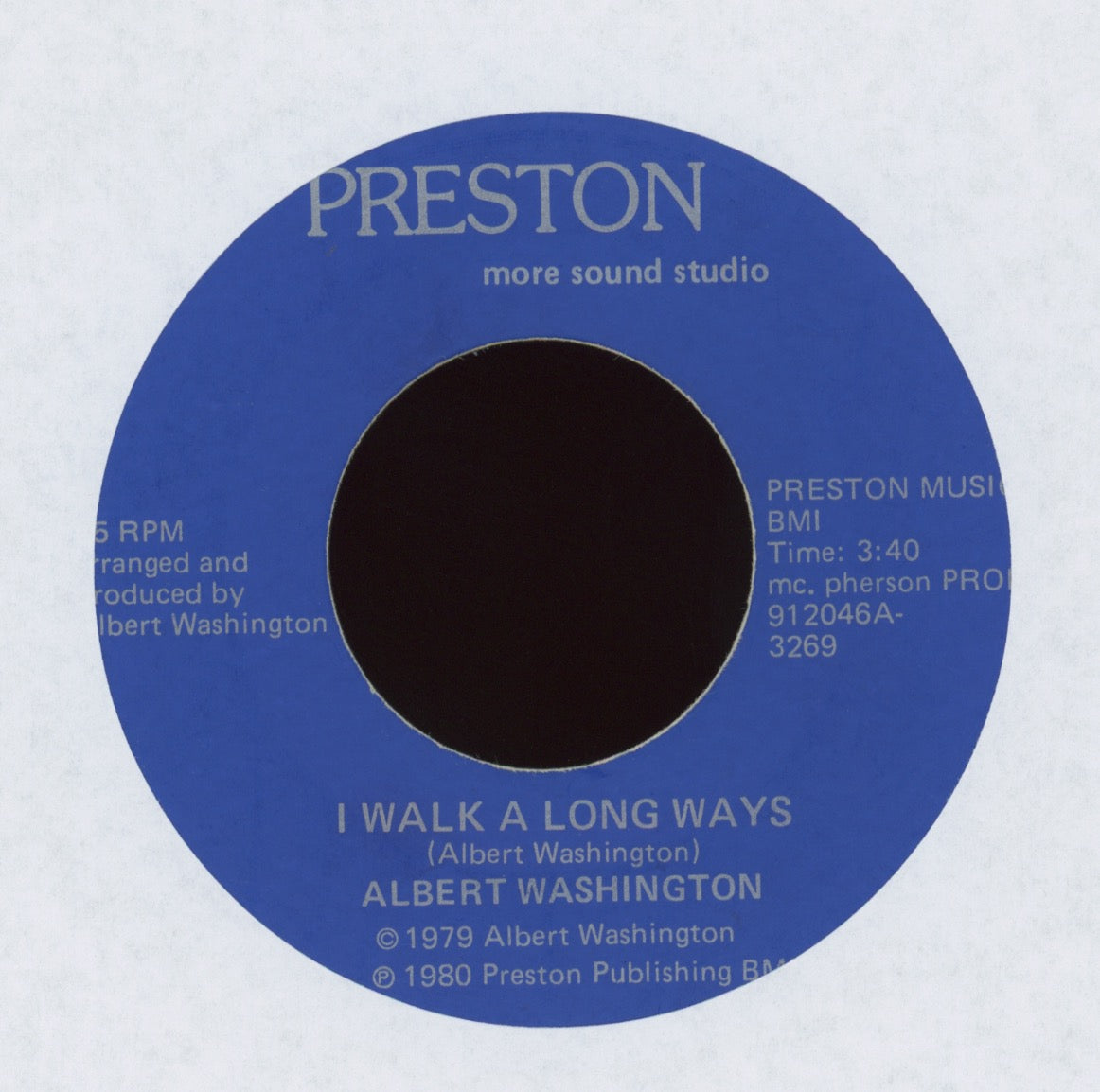 Albert Washington - I Walk A Long Ways on Preston