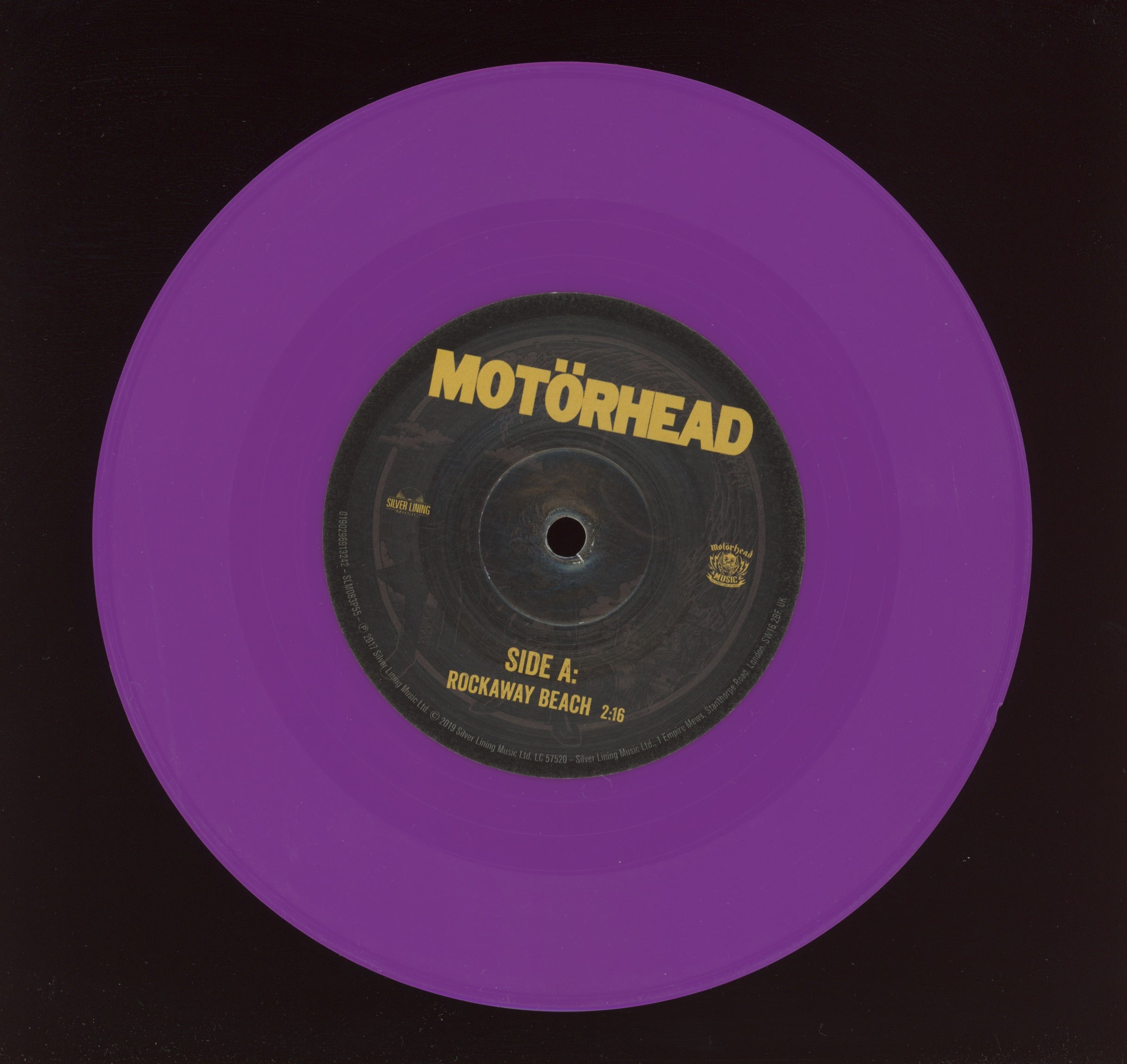 Motörhead - Rockaway Beach on Silver Lining Ltd RSD 2019 Purple 7" With Pic Sleeve