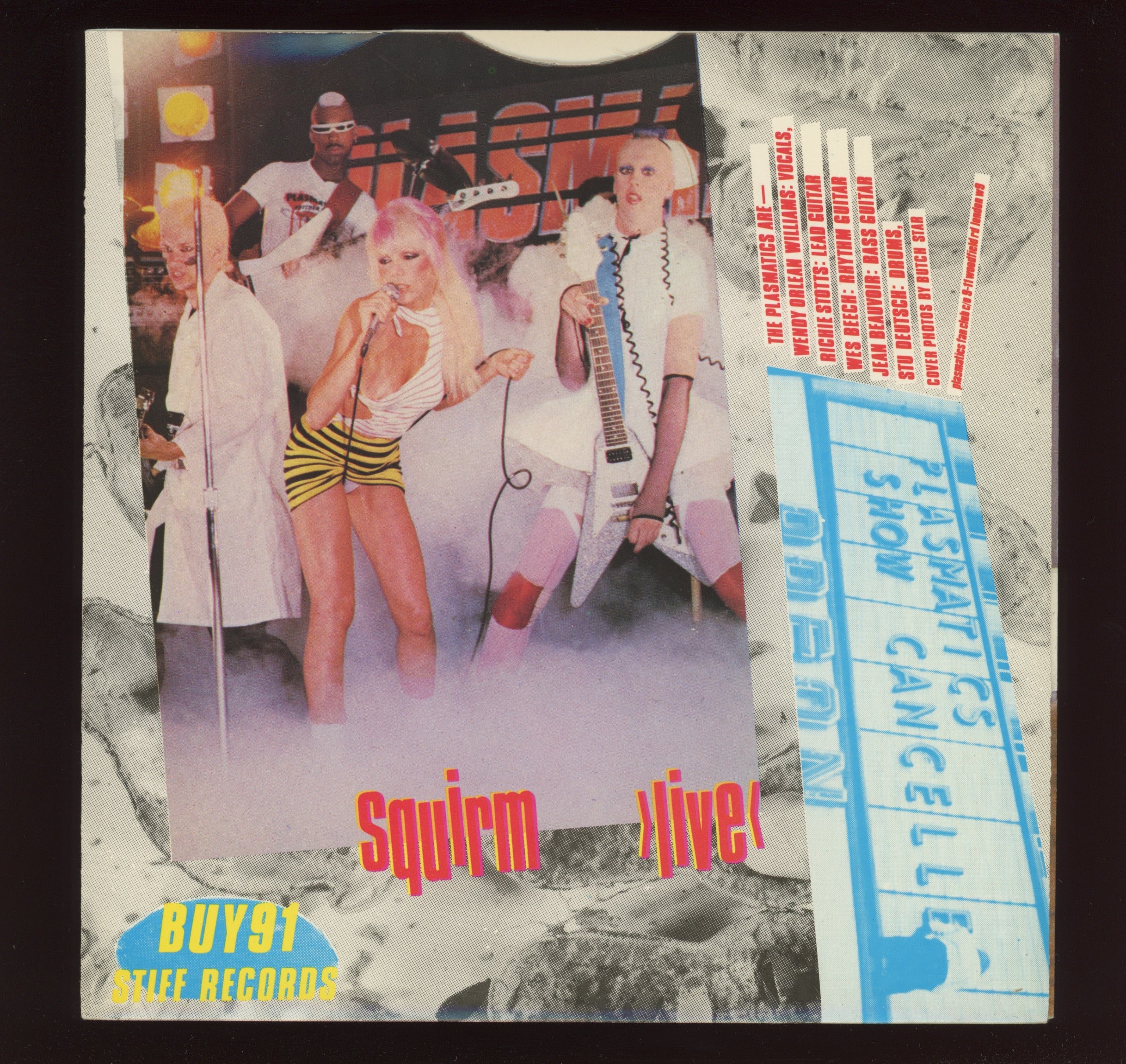 Plasmatics - Monkey Suit on Stiff Splatter Vinyl 7" With Picture Sleeve