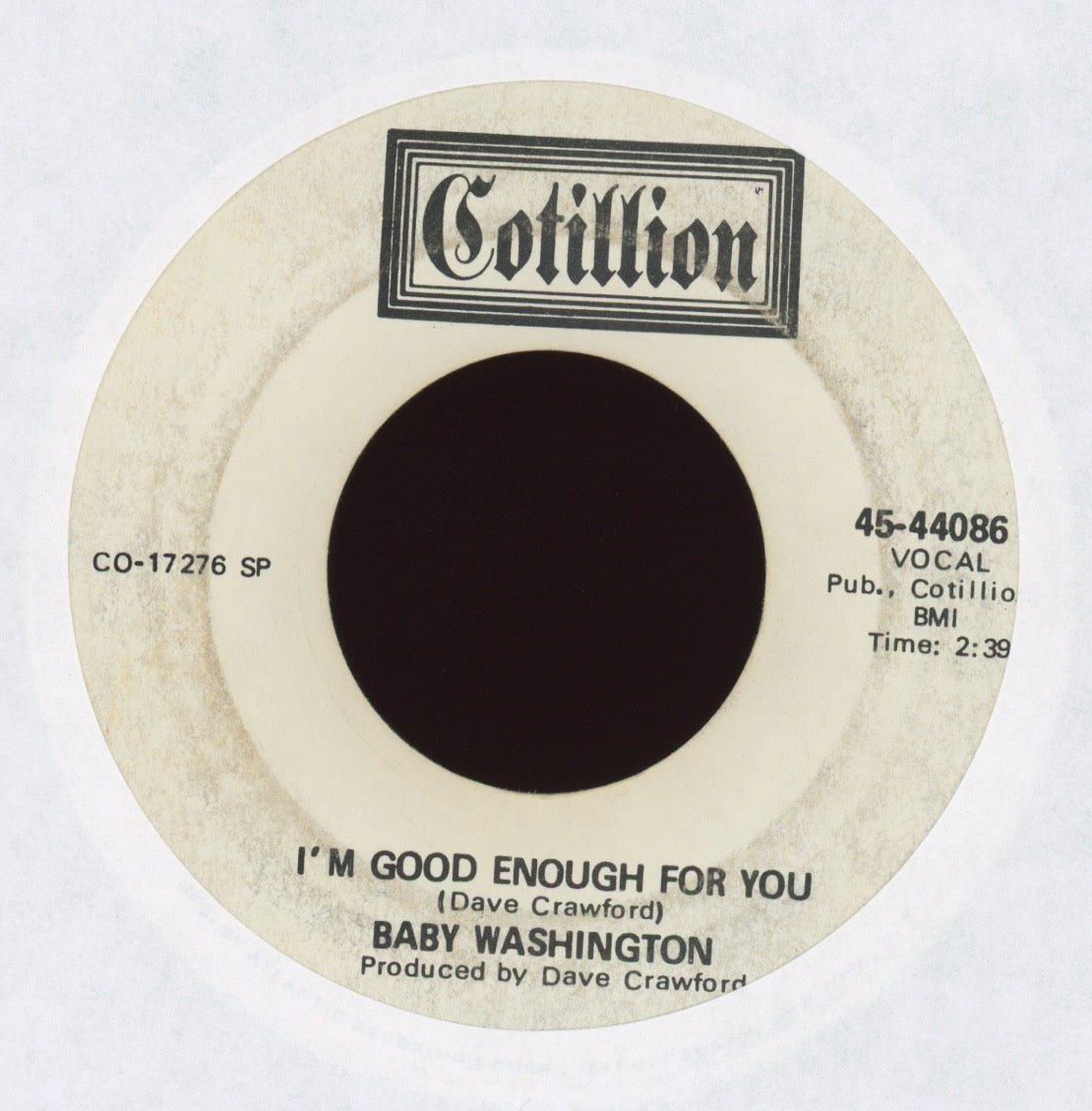 Baby Washington - I'm Good Enough for You on Cotilliion Promo