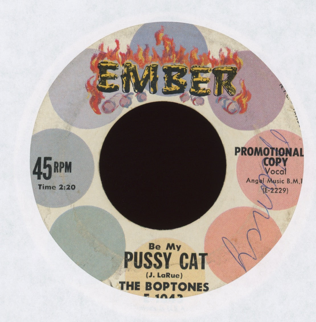 The Boptones - Be My Pussy Cat on Ember Promo