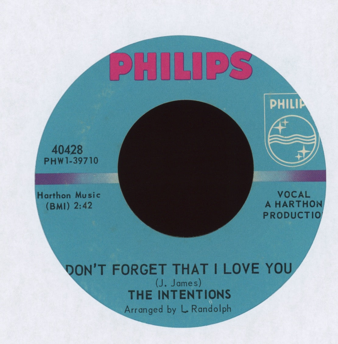 The Intentions - Don't Forget That I Love You on Philips