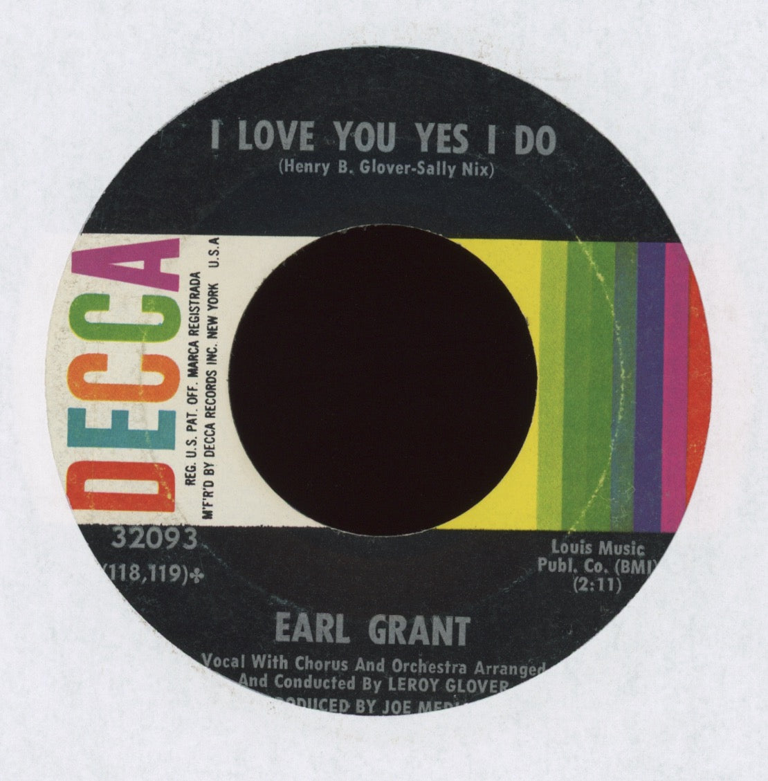 Earl Grant - Hide Nor Hair on Decca