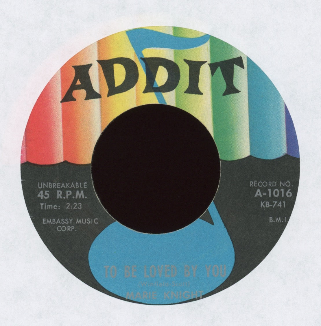 Marie Knight - To Be Loved By You on Addit