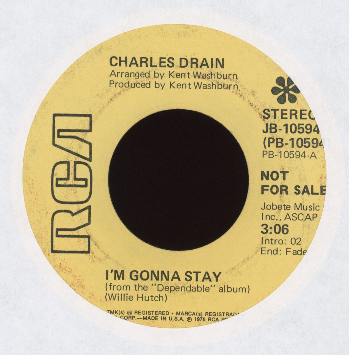 Charles Drain - I'm Gonna Stay on RCA Promo