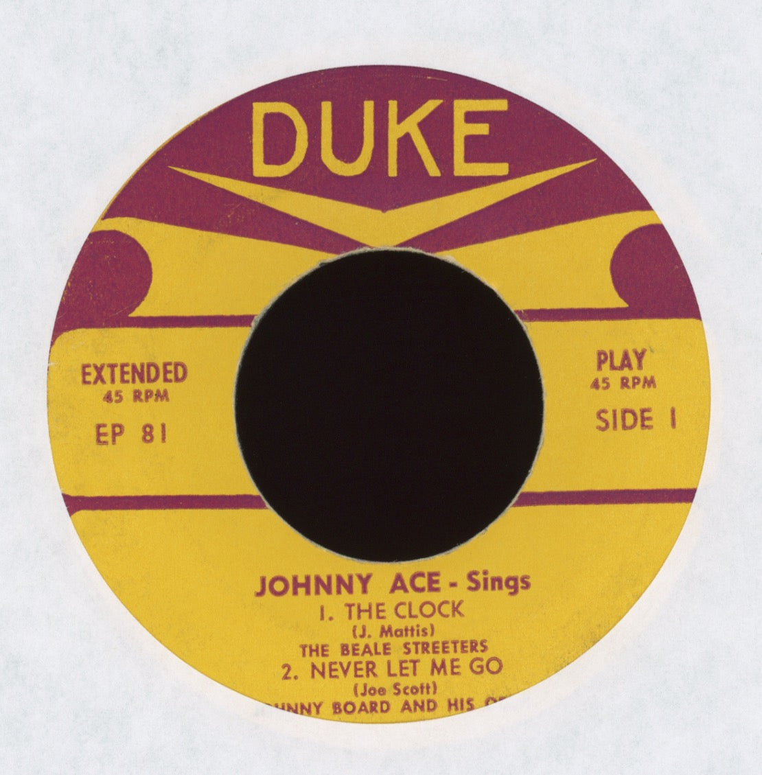 Johnny Ace - Sings on Duke EP-81 With Cover