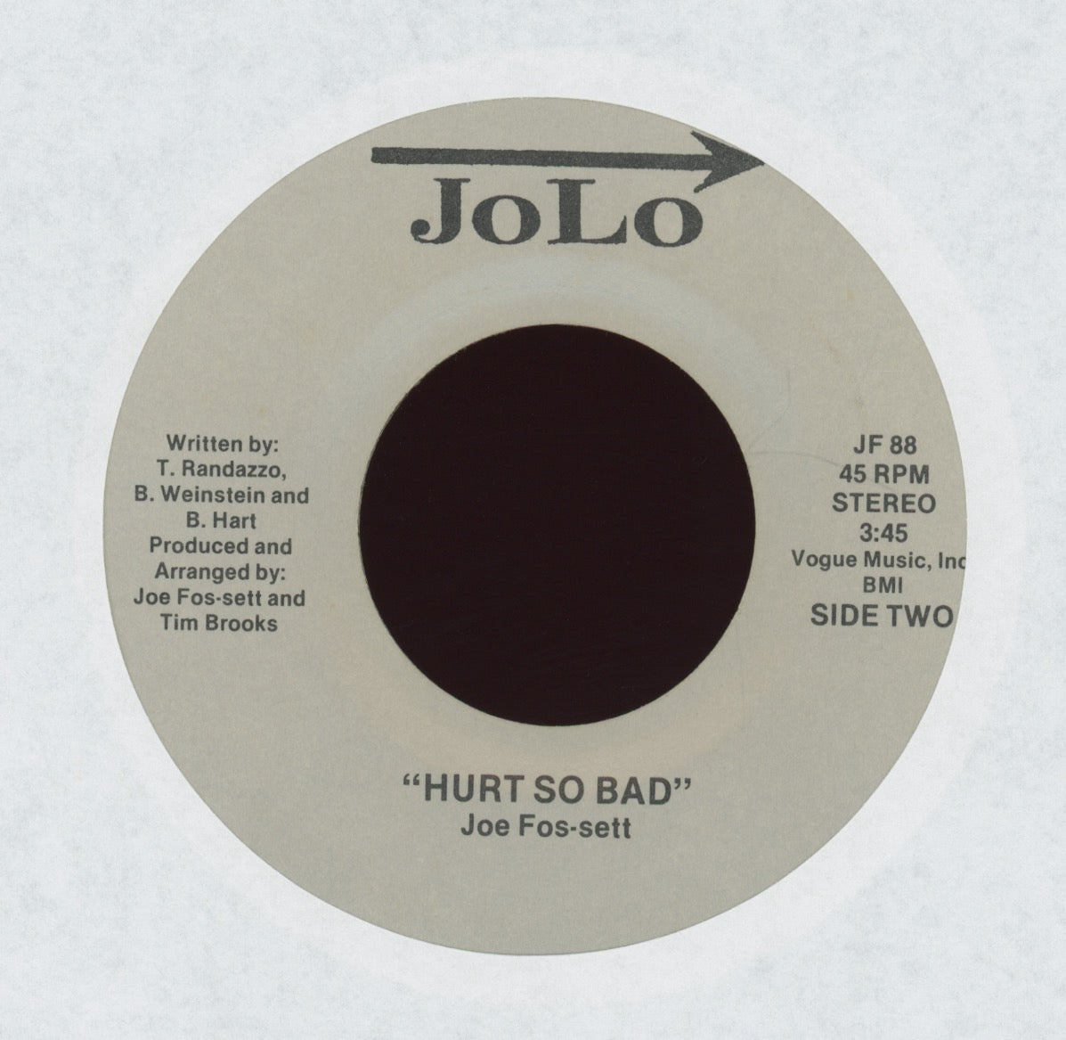 Joe Fos-sett - Hurt So Bad on JoLo Modern Soul 45