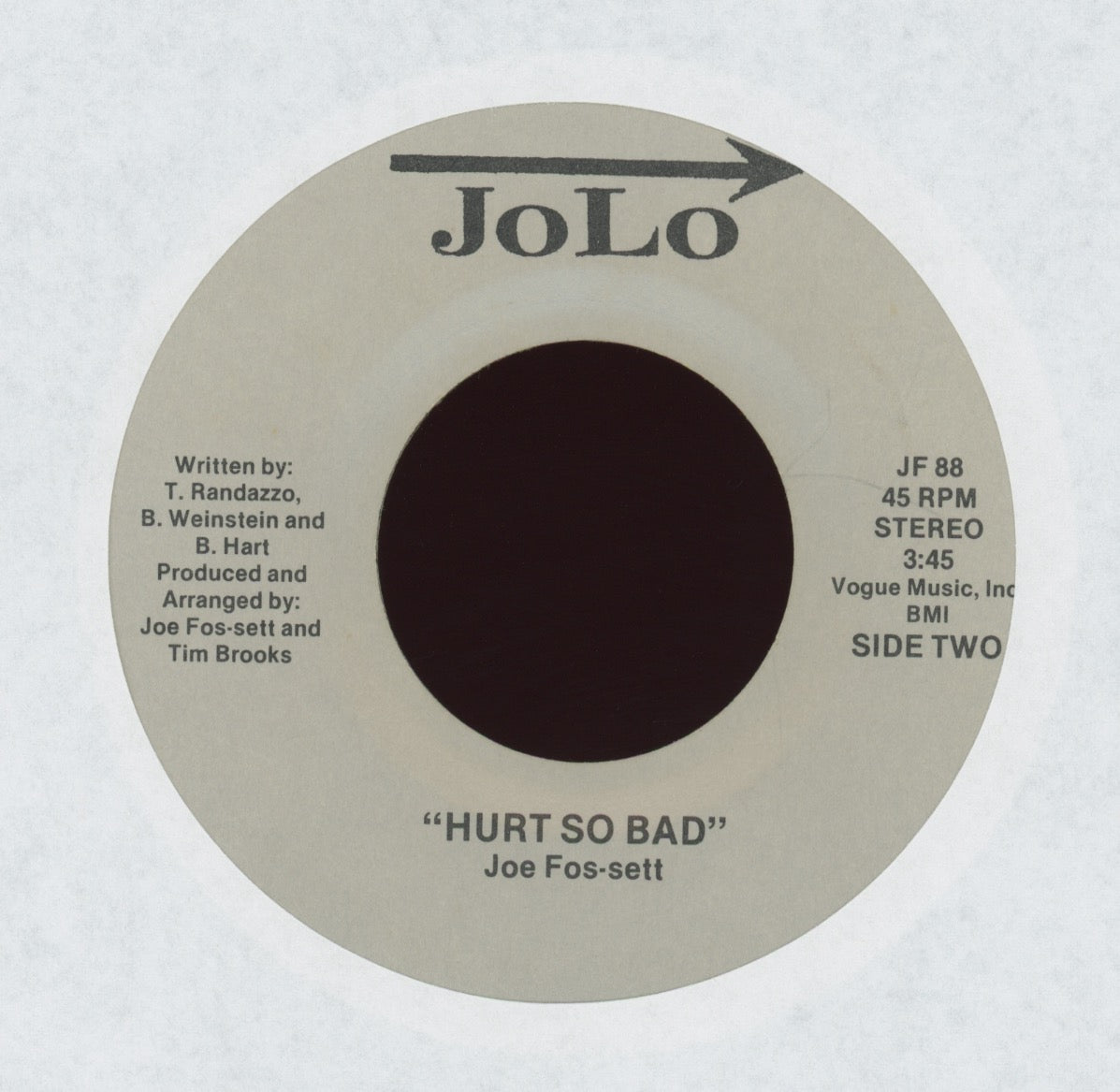 Joe Fos-sett - Hurt So Bad on JoLo Modern Soul 45