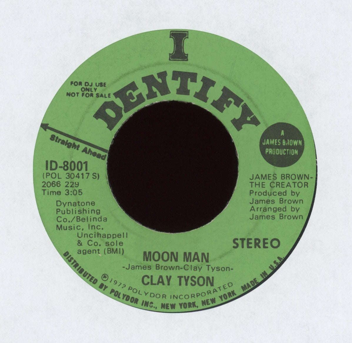 Clay Tyson - Moon Man on Identify Promo Funk 45