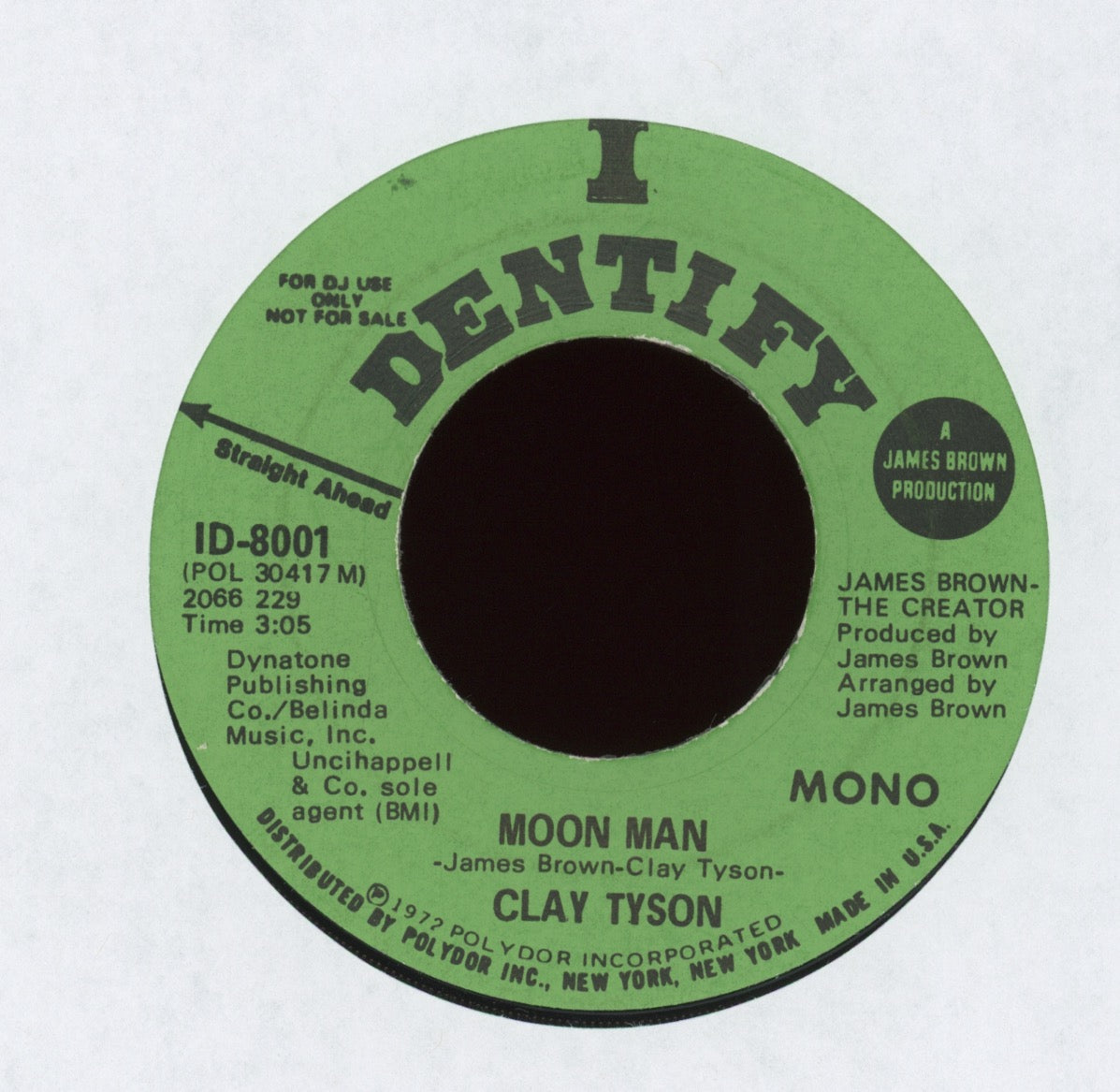 Clay Tyson - Moon Man on Identify Promo Funk 45