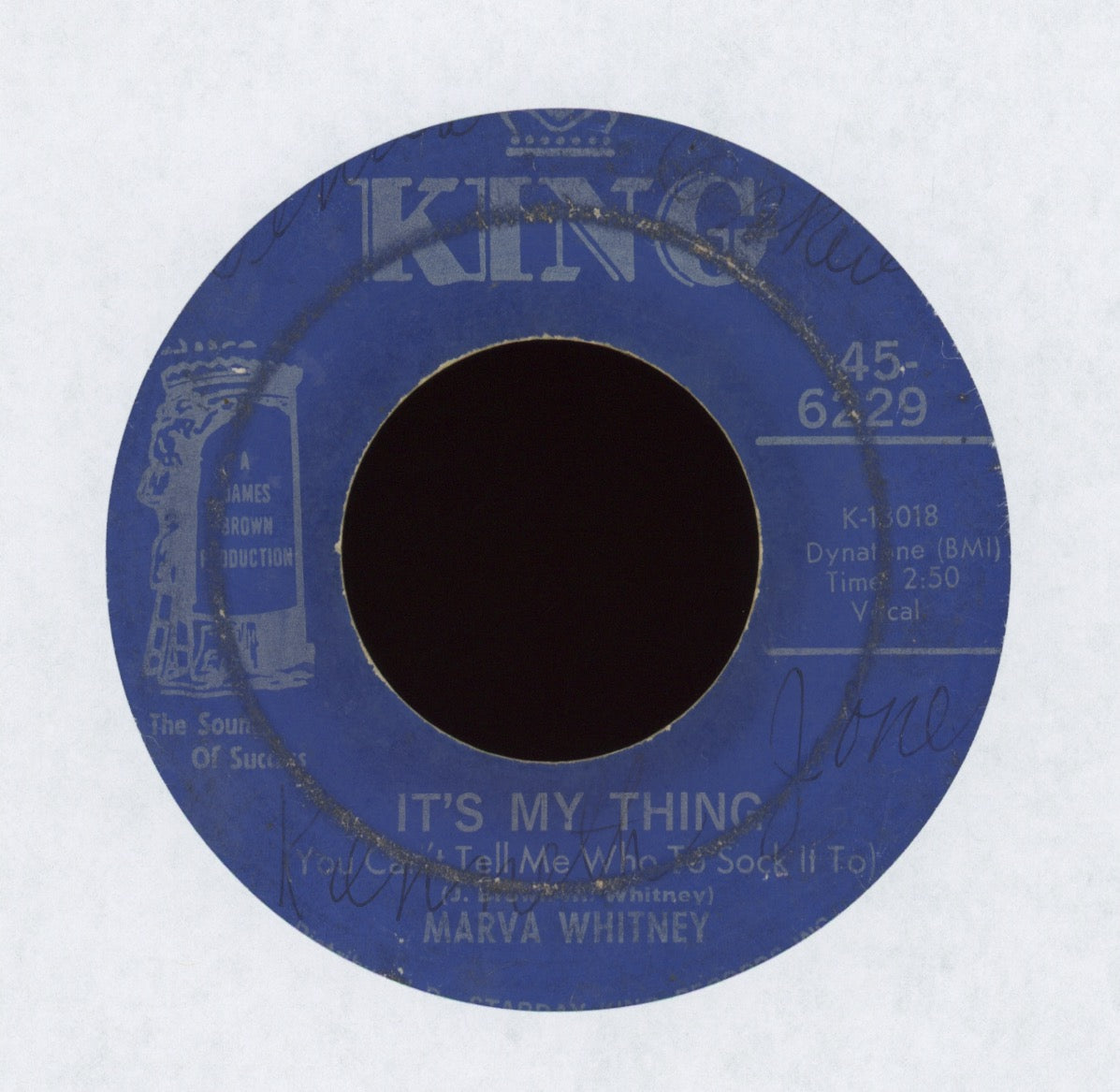 Marva Whitney - It's My Thing on King Funk 45
