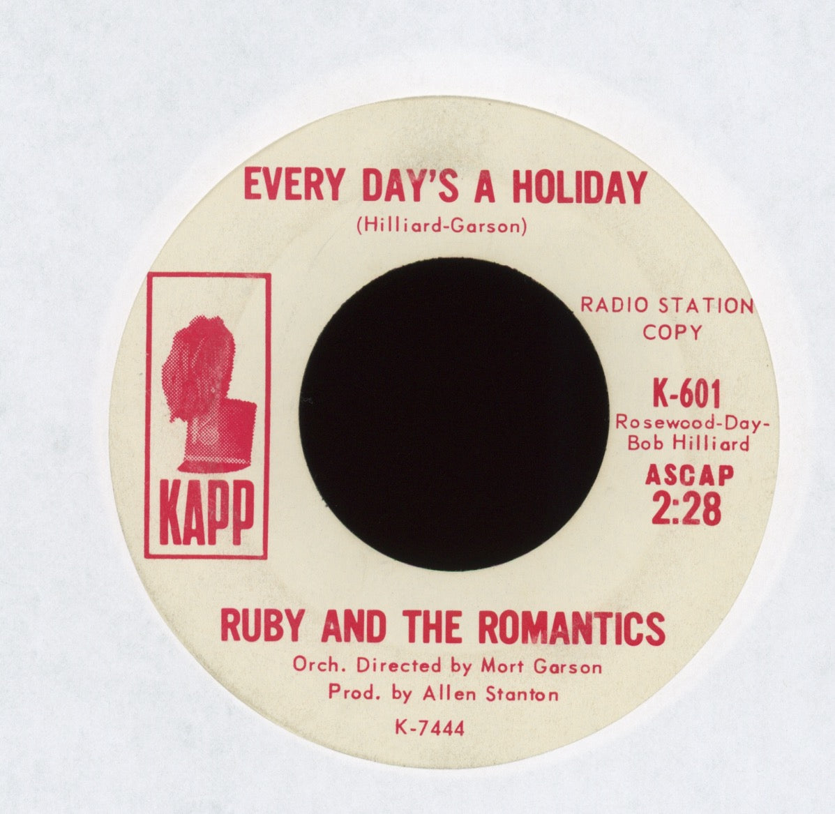 Ruby And The Romantics - Baby Come Home on Kapp Promo Northern Soul 45