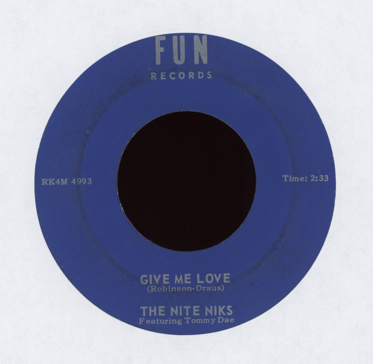 The Nite Niks featuring Tommy Dae - Give Me Love on Fun Garage 45
