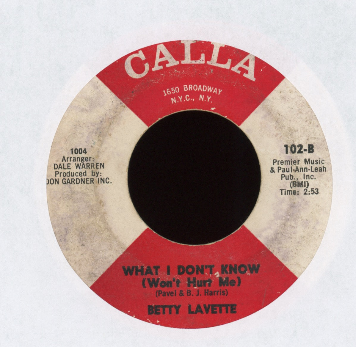 Bettye Lavette - Let Me Down Easy on Calla Northern Soul 45