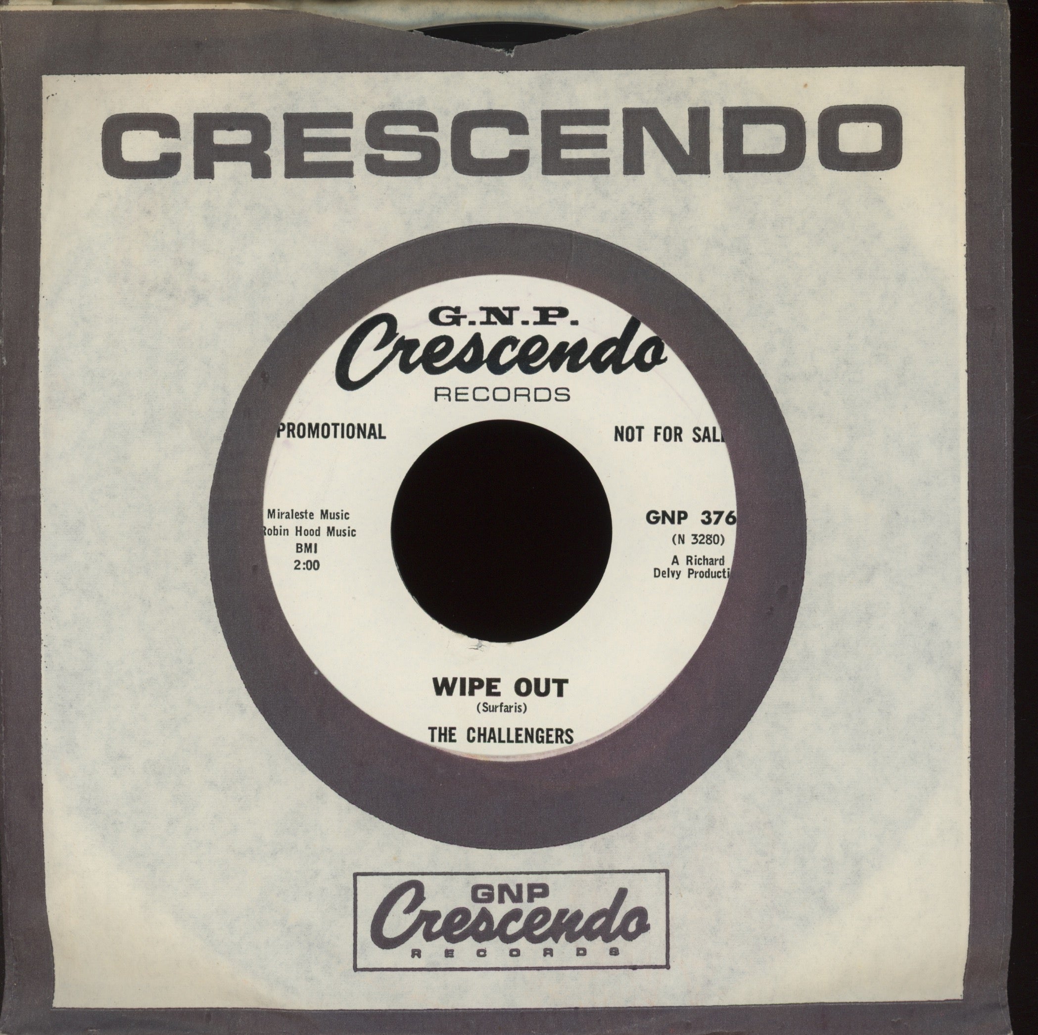 The Challengers - Wipe Out on GNP Crescendo Promo Surf 45