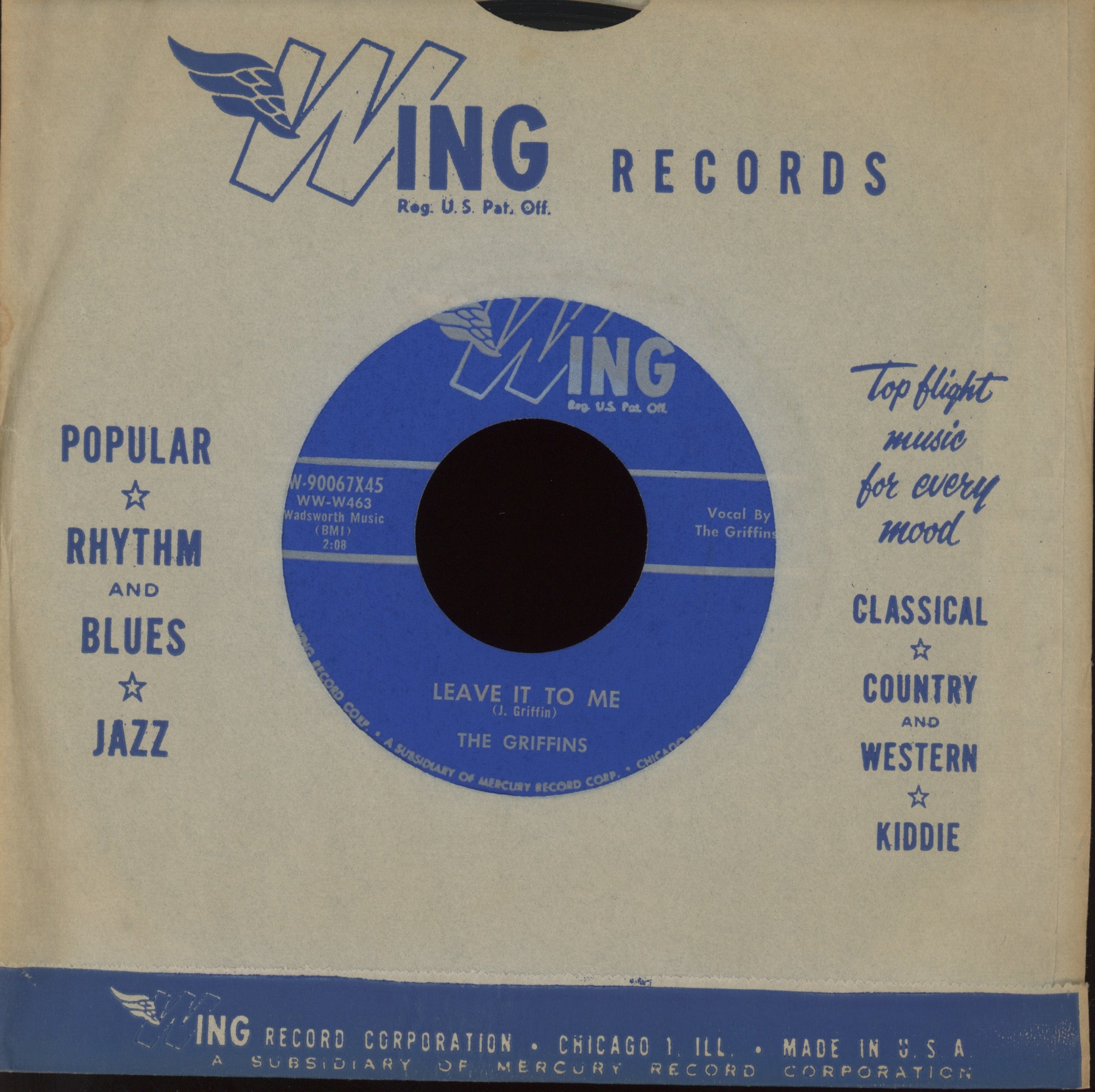 The Griffins - Forever More on Wing R&B Doo Wop 45
