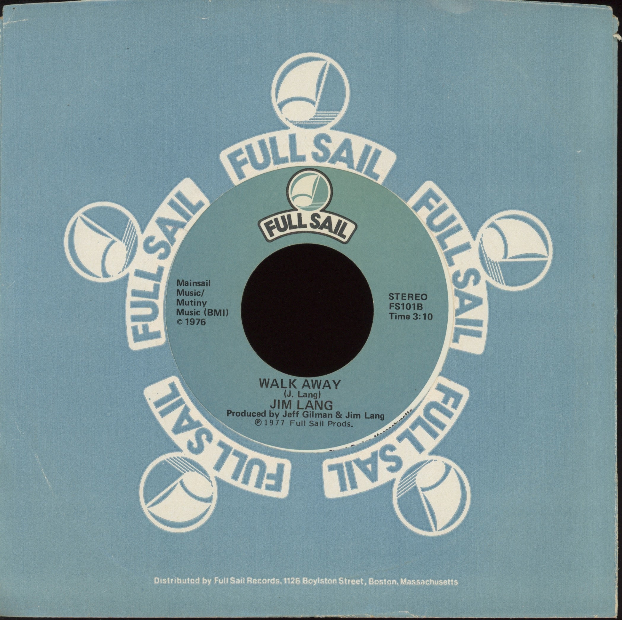 Jim Lang - Your Sweet Love on Full Sail 70's Soul 45