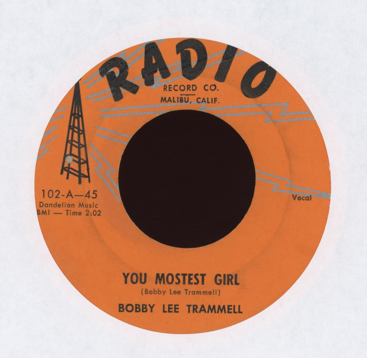 Bobby Lee Trammell - You Mostest Girl on Radio Rockabilly 45