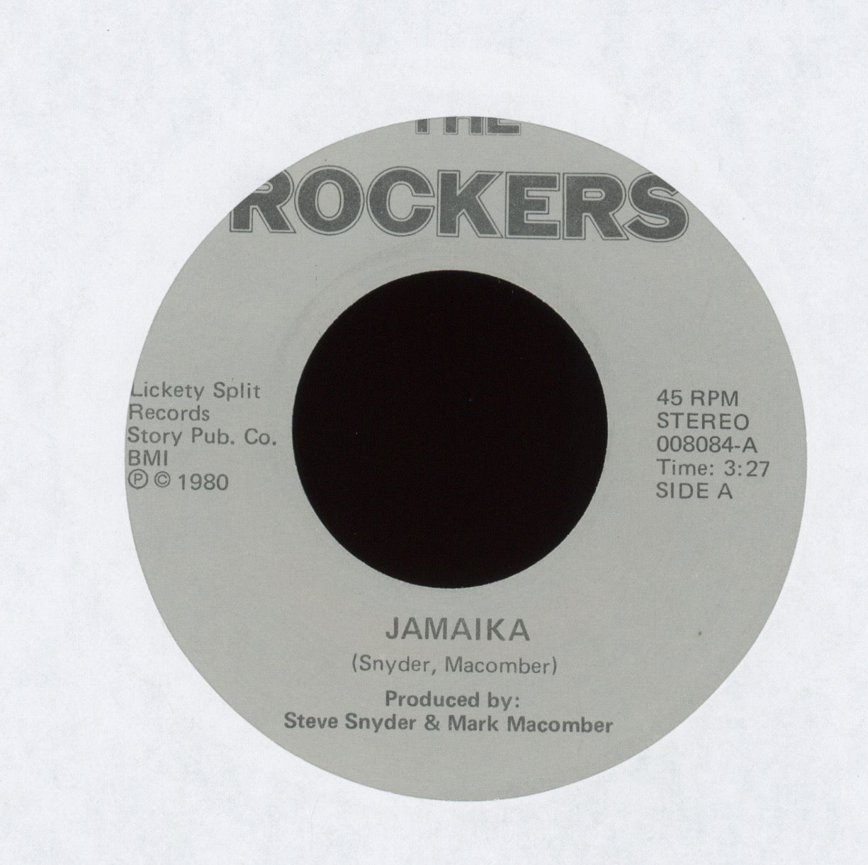 The Rockers - Blonde Debbie on Lickety Split Ohio Power Pop 45 With Pic Sleeve