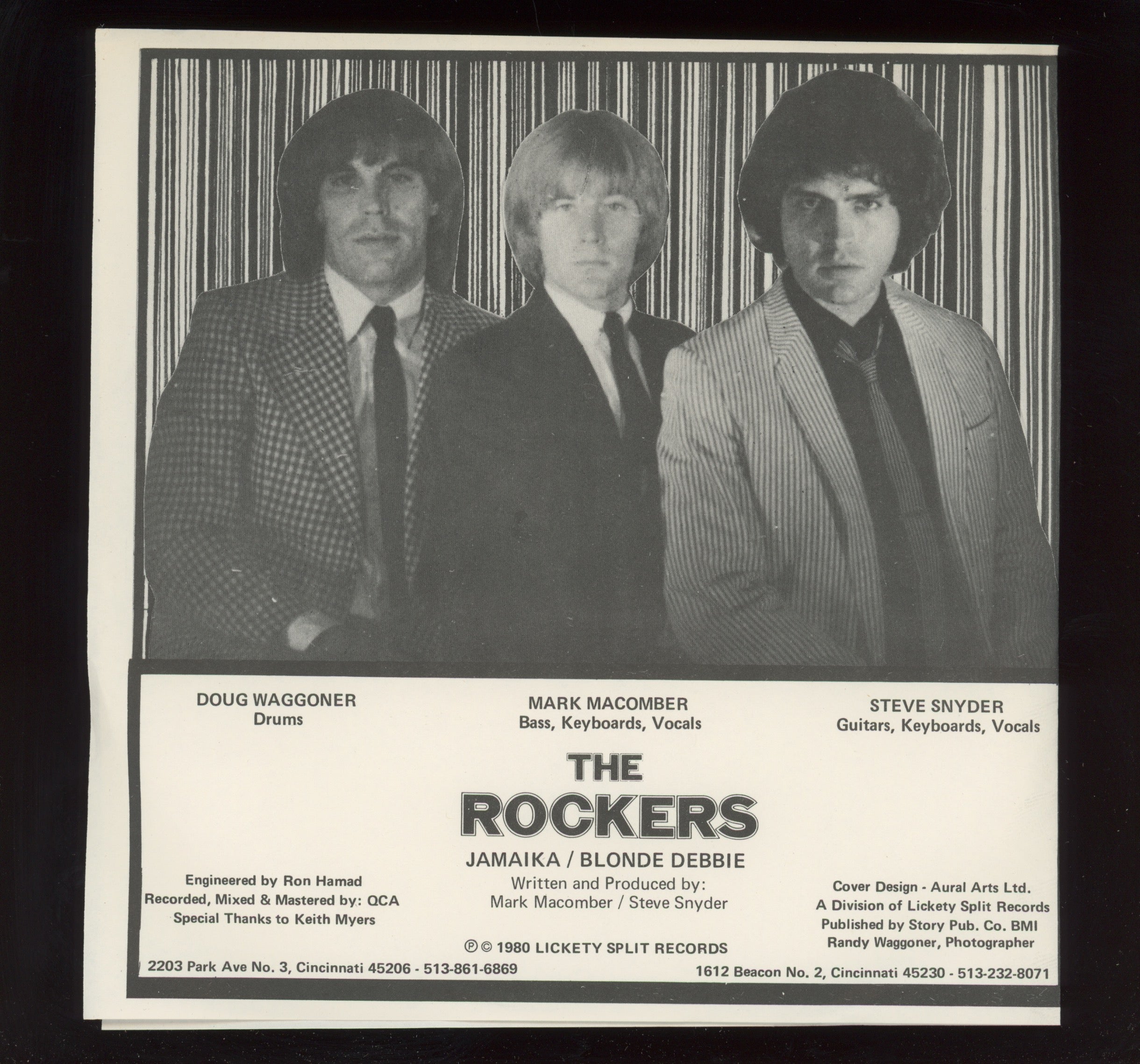 The Rockers - Blonde Debbie on Lickety Split Ohio Power Pop 45 With Pic Sleeve